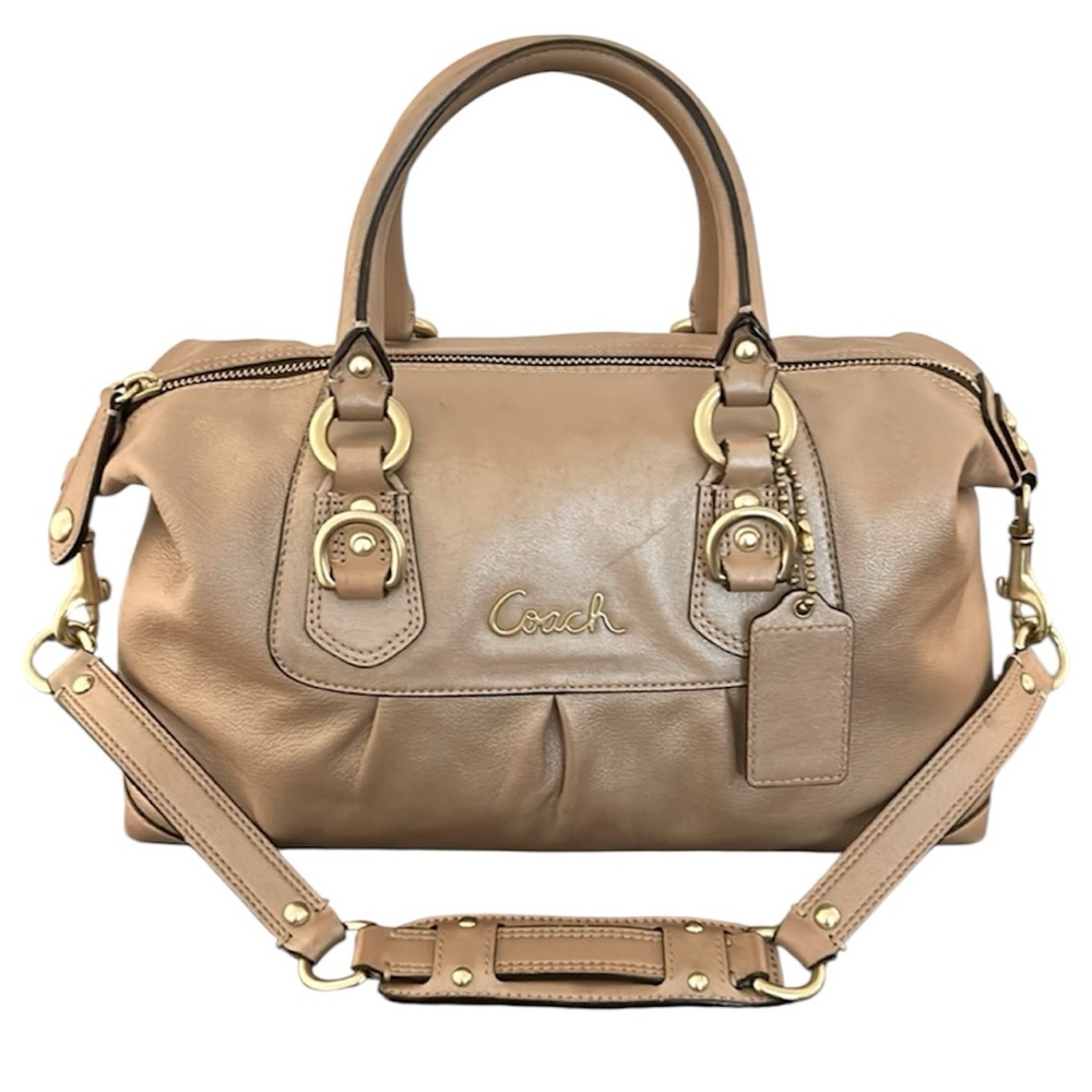 Coach Beige Leather Satchel